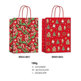 Christmas Icons Kraft Gift Bag(33*26*12CM/M944L) with festive designs and sturdy handles for holiday gifting.